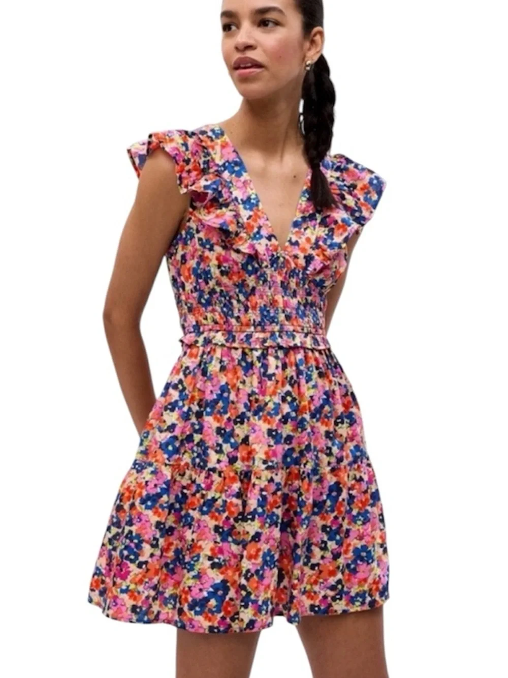 gap mini dresses Mixed Media Drop-Waist Mini Dress
